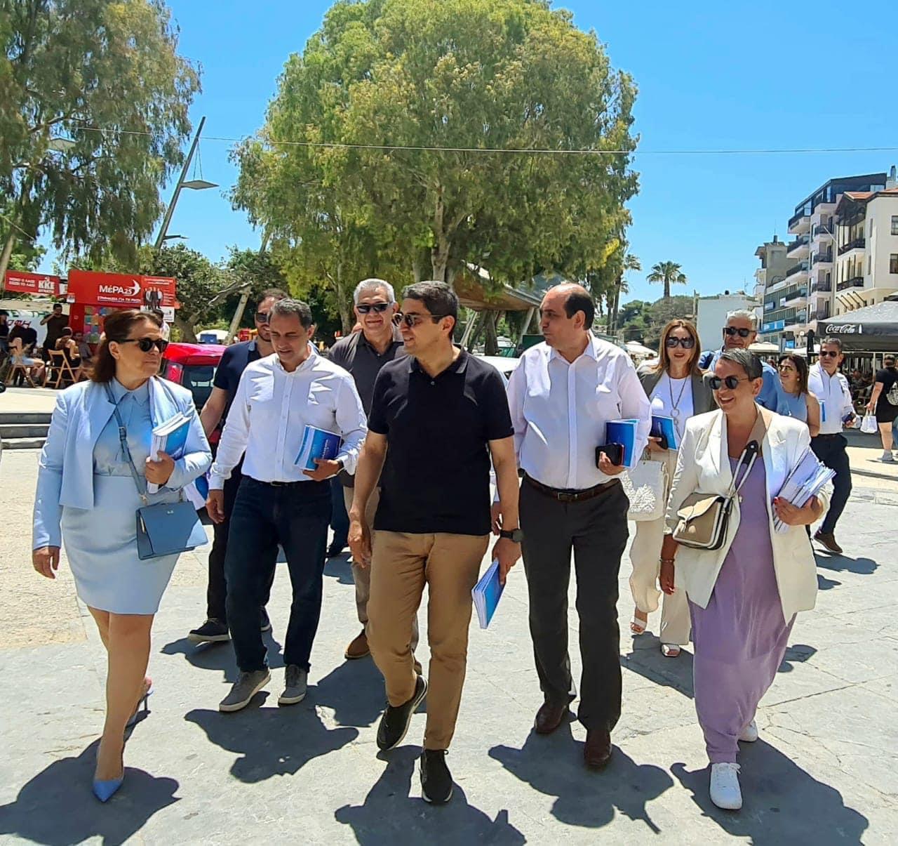 Περιοδεία στο Ηράκλειο για τους υποψήφιους της ΝΔ