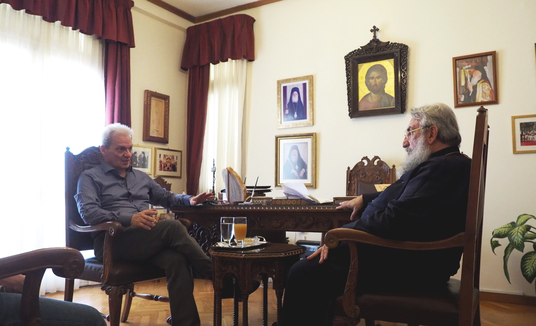 Με τον Αρχιεπίσκοπο ο Αλέξης Καλοκαιρινός