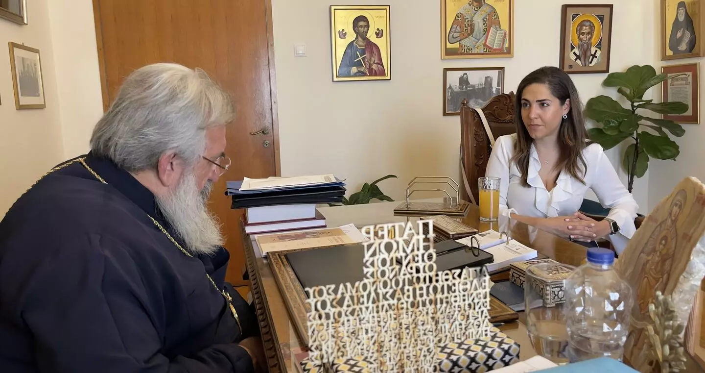 Στον Αρχιεπίσκοπο Κρήτης η Θεοδώρα Κουτεντάκη