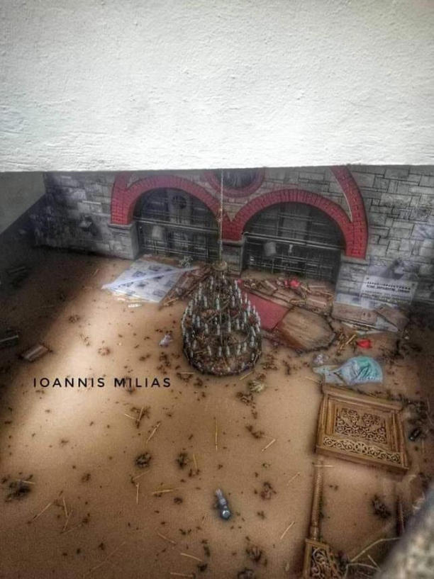 Καταστράφηκε το εκκλησάκι της Αγίας Παρασκευής στα Τέμπη