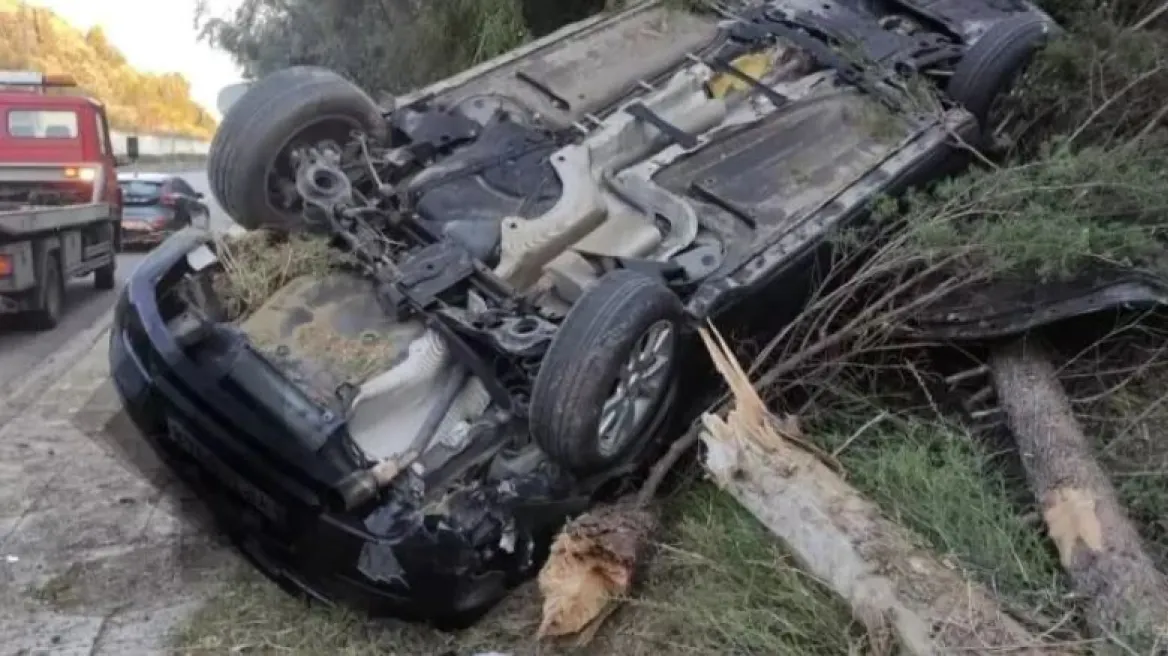 Τροχαίο με ανατροπή στα Χανιά