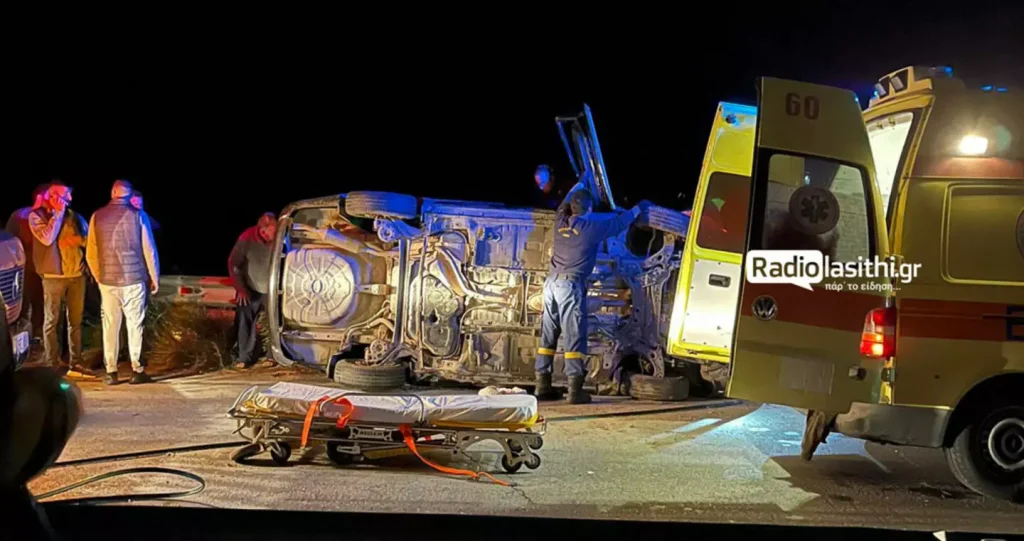 Τροχαίο με ανατροπή πριν το Μύρτος