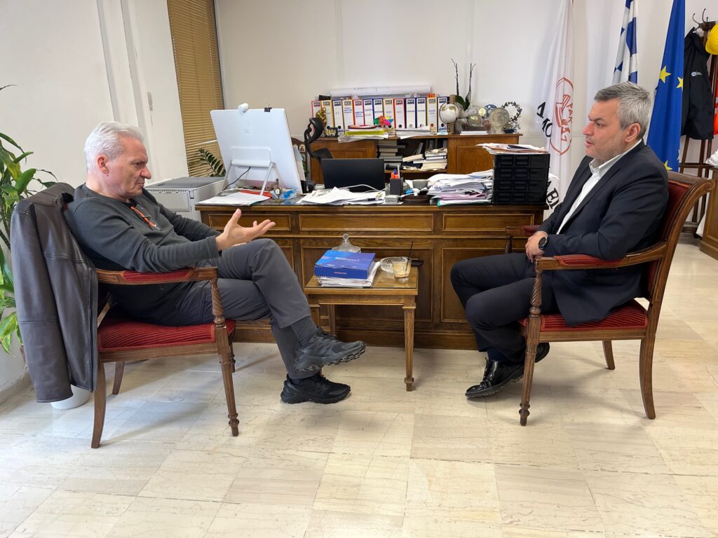 Με τον δήμαρχο Ηρακλείου ο Χάρης Μαμουλάκης