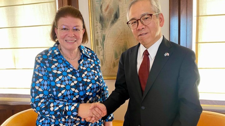 Με τον Ιάπωνα πρέσβη η Λίνα Μενδώνη