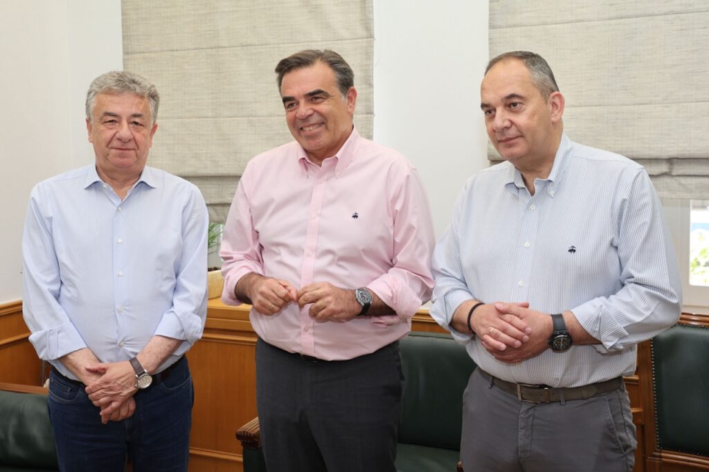 Συνάντηση Περιφερειάρχη Κρήτης με τον αντιπρόεδρο της Κομισιόν και τον Α’ Αντιπρόεδρο της Ελληνικής Βουλή