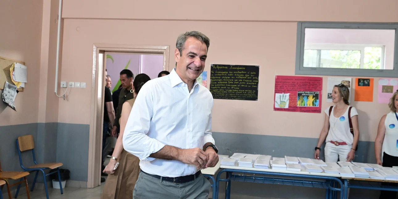 Στην Κηφισιά ψήφισε ο Μητσοτάκης
