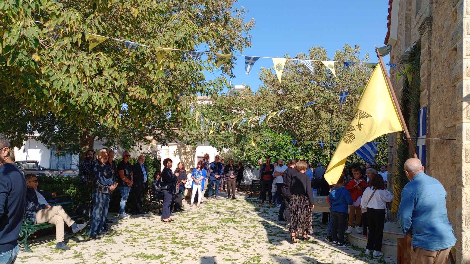 Στη συγκινητική τελετή για τα αποκαλυπτήρια της προτομής του Στρατηγού Γ. Κατεχάκη ο Αλ. Καλοκαιρινός