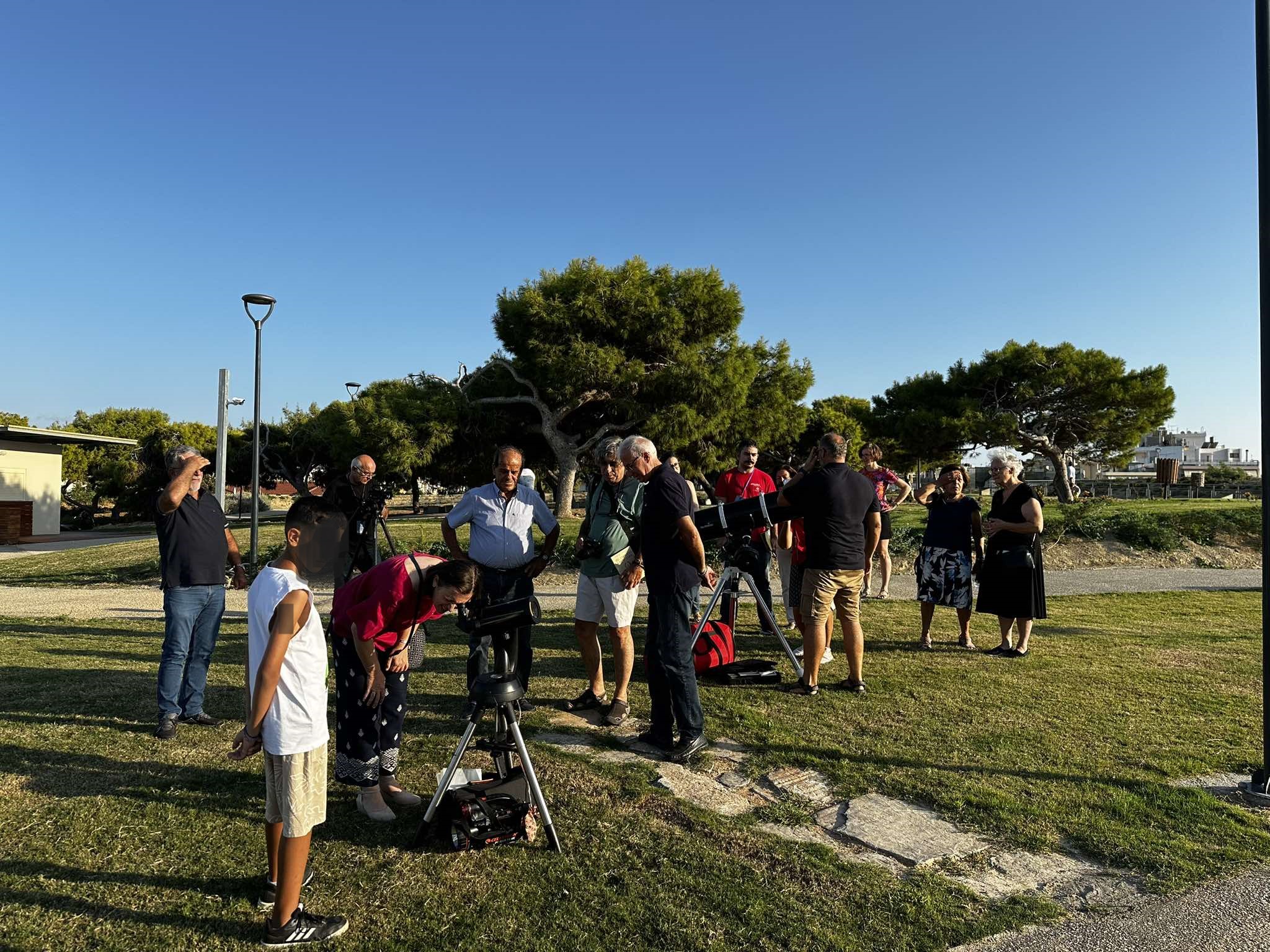 «Παρατηρώντας τον Ήλιο στο κέντρο του Ηρακλείου!» με τηλεσκόπιο