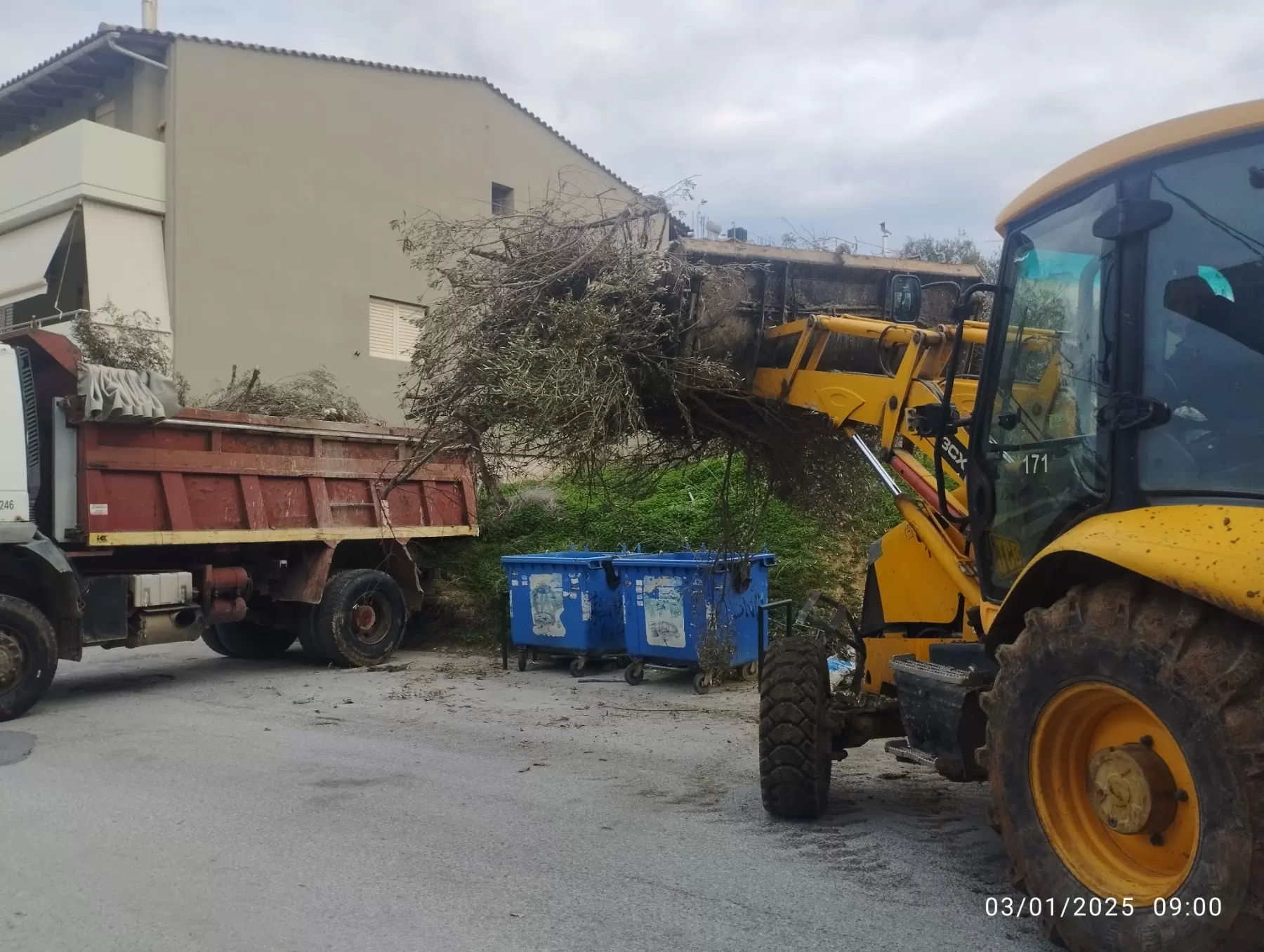 Συνεχίζονται οι επιχειρήσεις απομάκρυνσης κλαδεμάτων