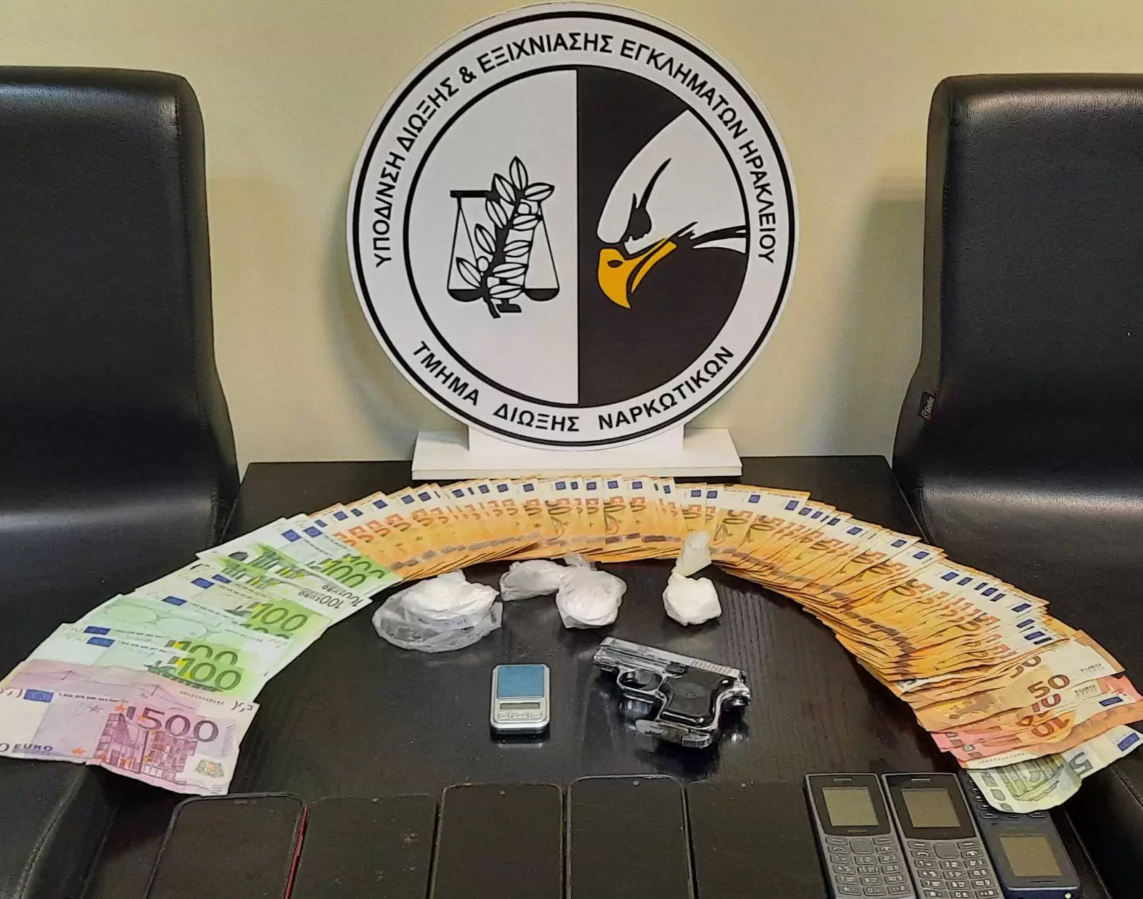 Τέσσερις συλλήψεις για κοκαΐνη στο Ηράκλειο