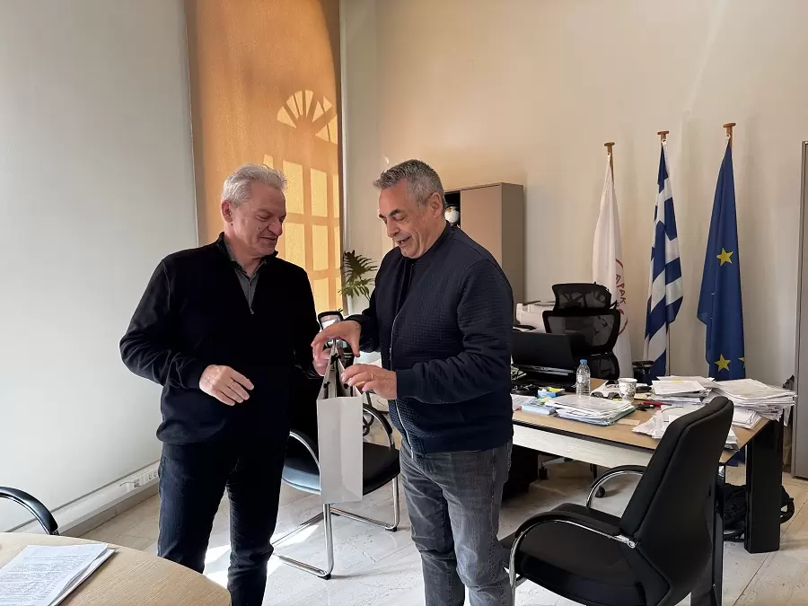 Συνάντηση του Δημάρχου Ηρακλείου με τον Δήμαρχο Τρίπολης στη Λότζια