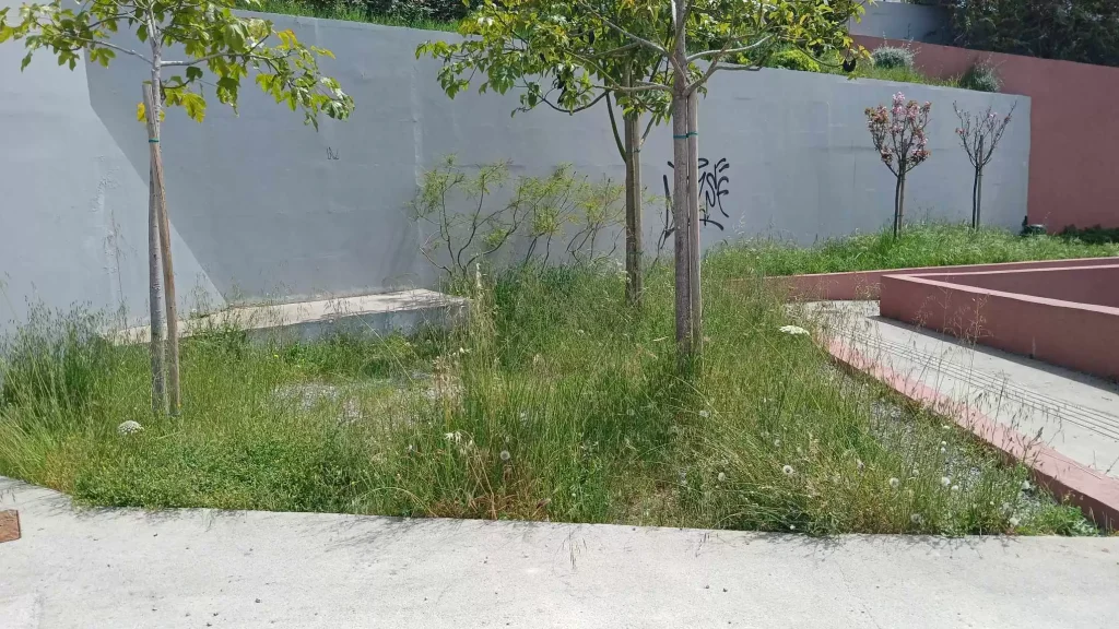 Εικόνες βανδαλισμού και εγκατάλειψης στο πάρκο στην 62 Μαρτύρων (Photos)