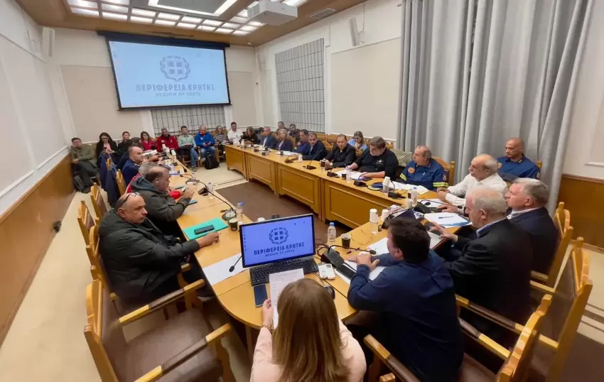 Συνεδρίαση του Συντονιστικού Πολιτικής Προστασίας της Π.Ε. Ηρακλείου για την αντιπυρική περίοδο